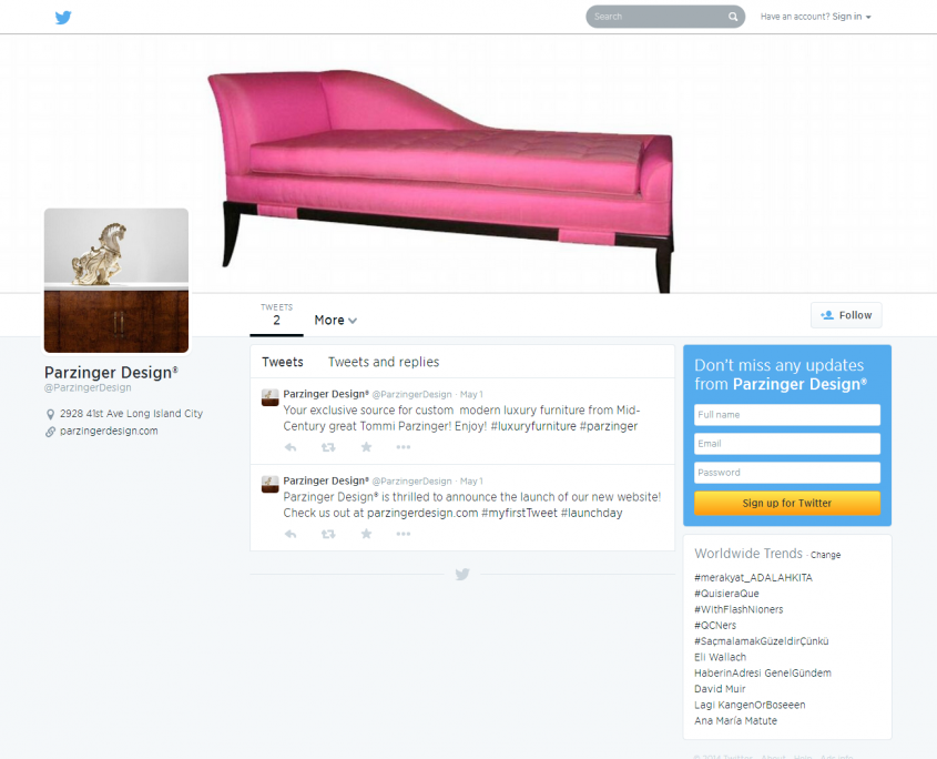 Parzinger Design Twitter